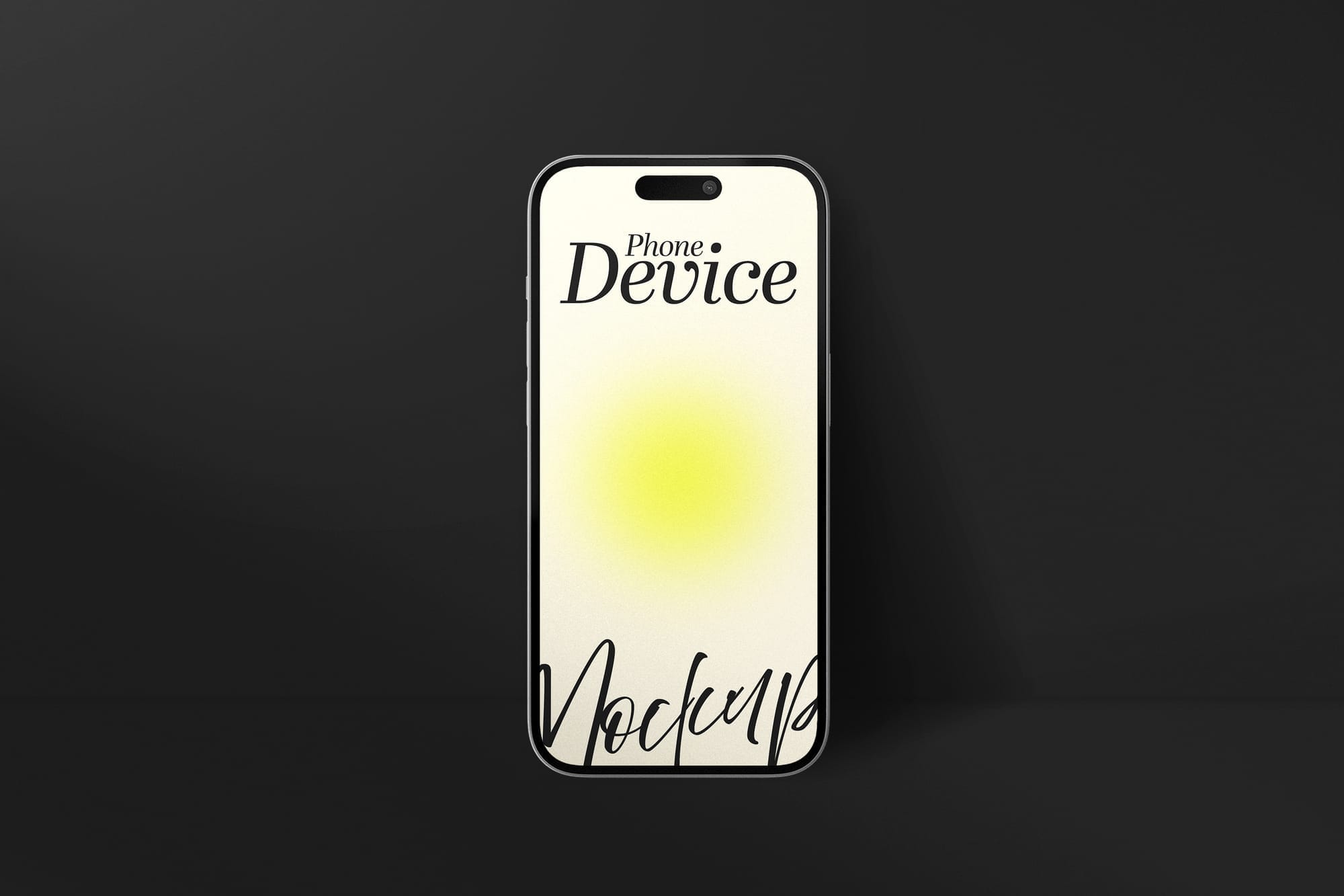 Dark Phone Device Mockup