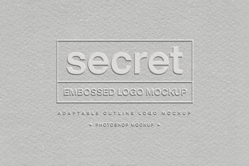 Embossed Stamp Logo Mockup