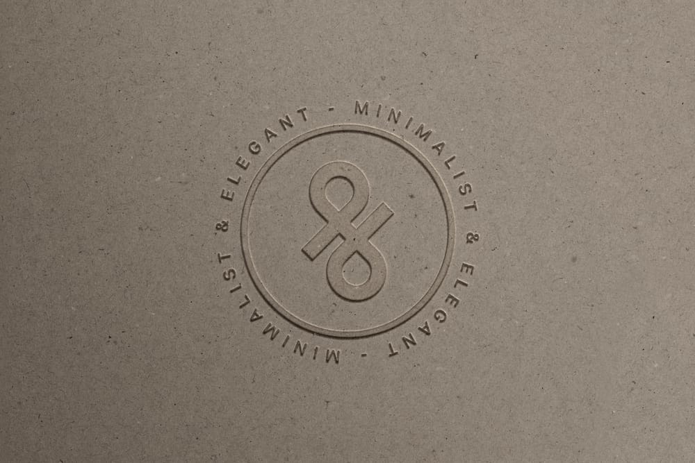 Geometric Emblem Debossed Logo Mockup