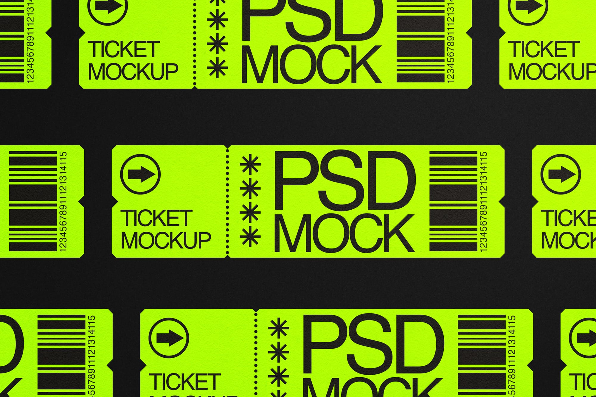 Green Ticket Mockup