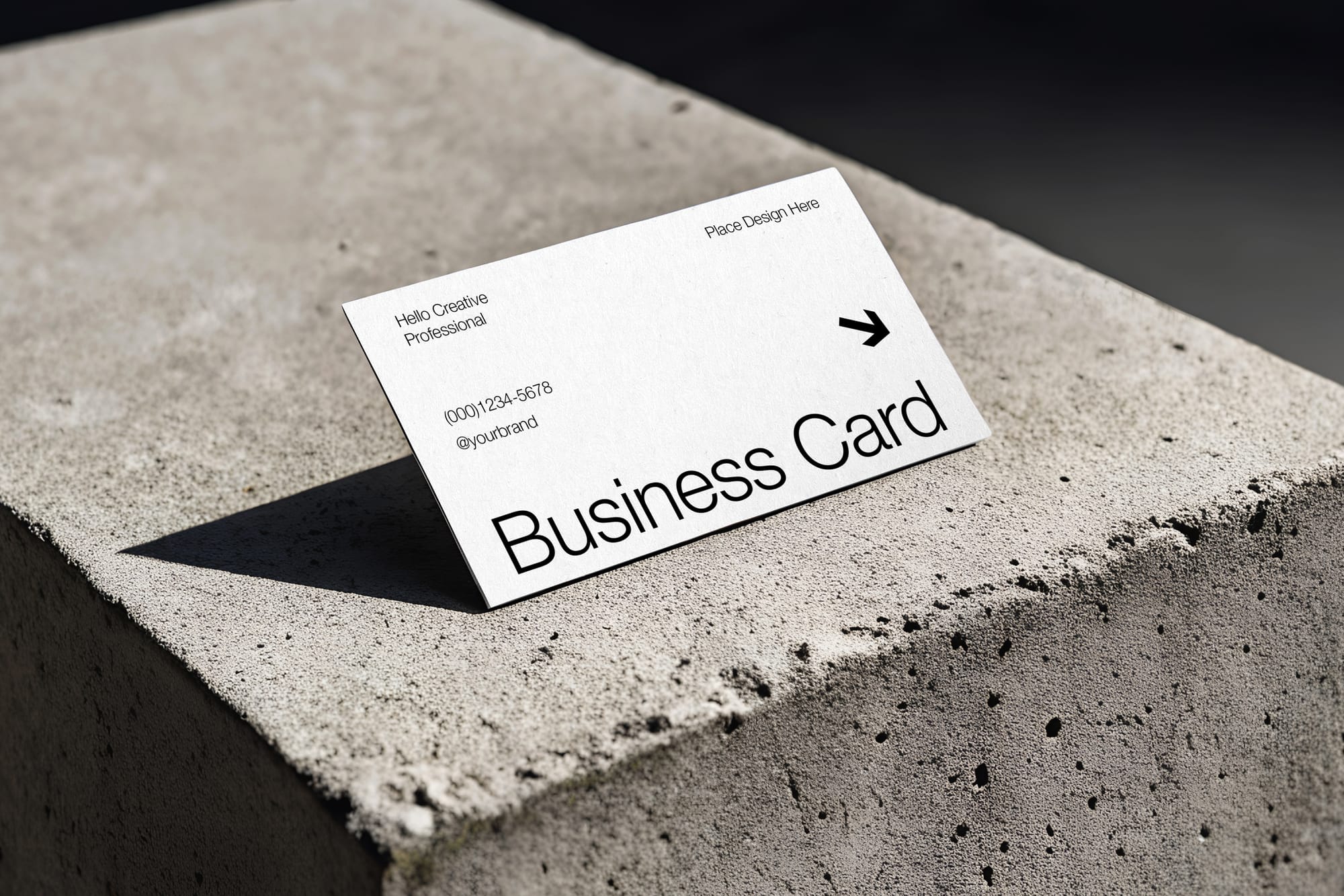 Industrial Clean  Business Card Mockup