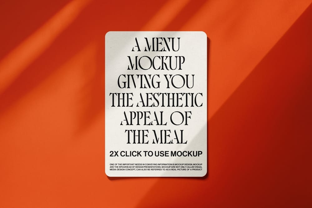 Menu Mockup