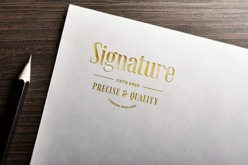 Signature Gold Logo Mockup