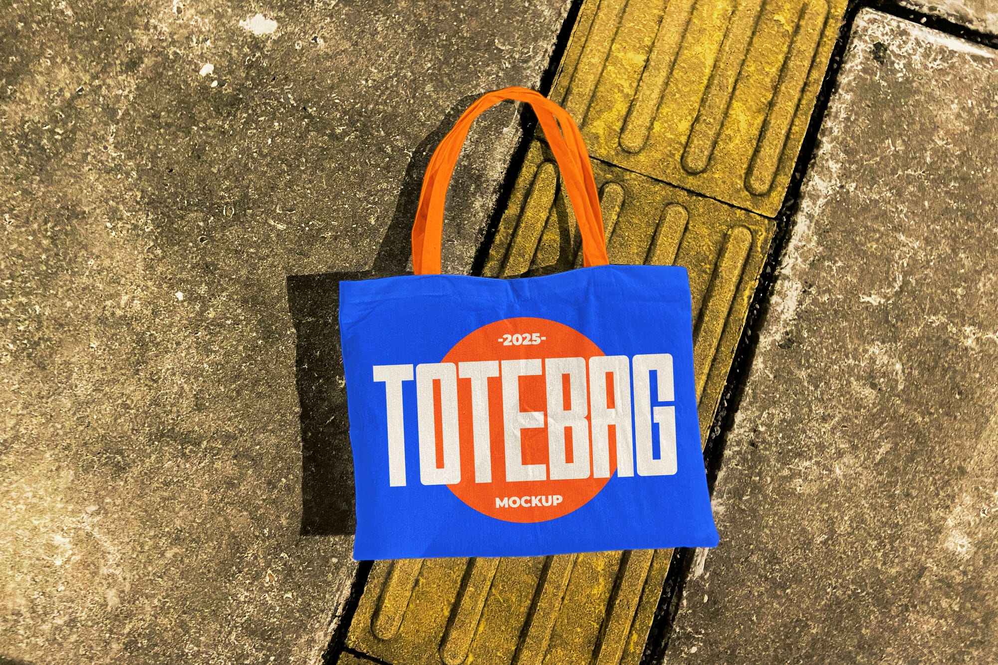 Tote Bag Mockup on Pavement