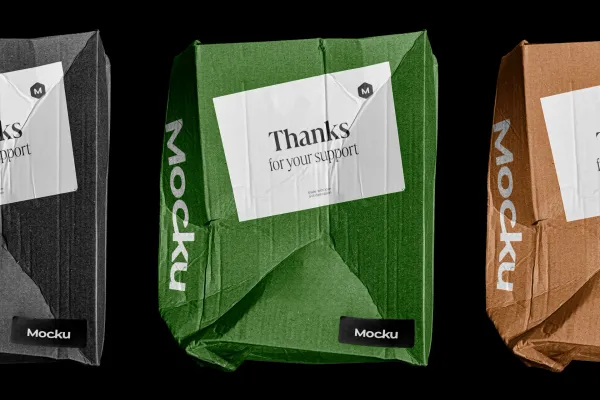 Worn out Mailer Box Mockup