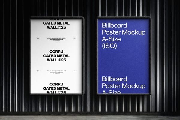 Poster Mockup Black Metal Frame