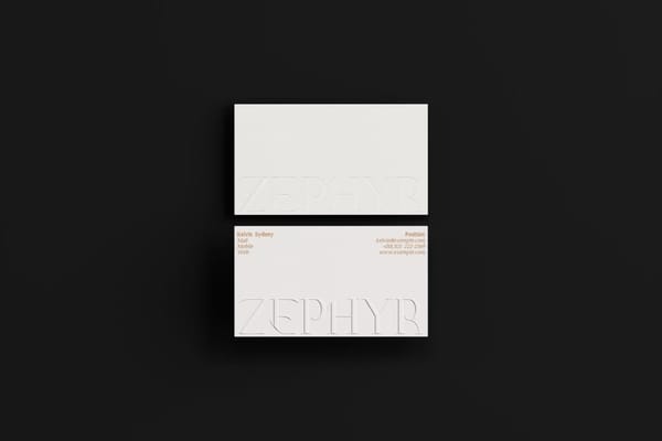 Embossed Debossed Card Mockup