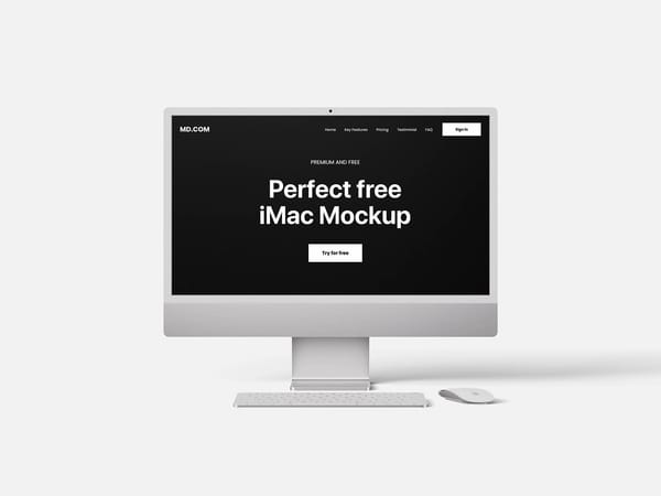 Minimal iMac mockup