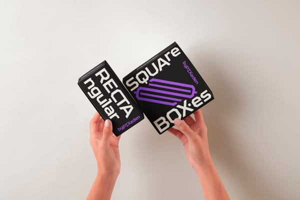 Hands Holding Box Mockup Set
