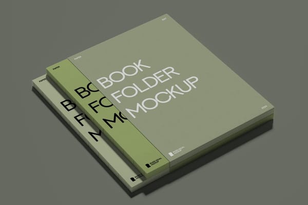 Book Folder Mockup Branding Mockup
