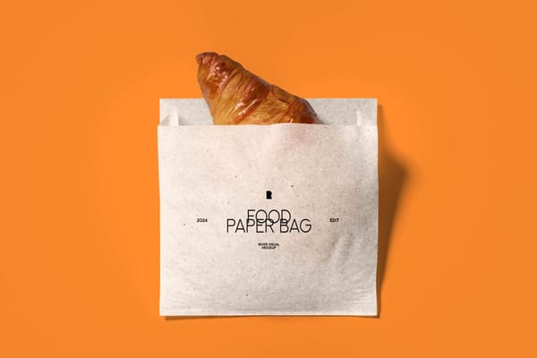 Food Paper Bag Mockup