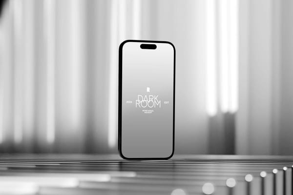 Dark Room iPhone 15 Pro Mockup