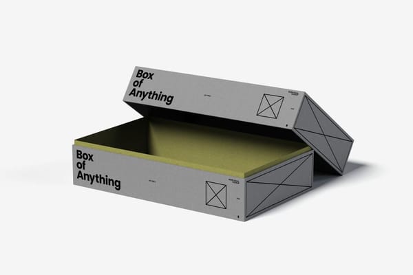 Paper Box With Lid Mockup