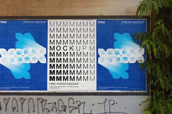 Three Posters Under Bridge Mockup