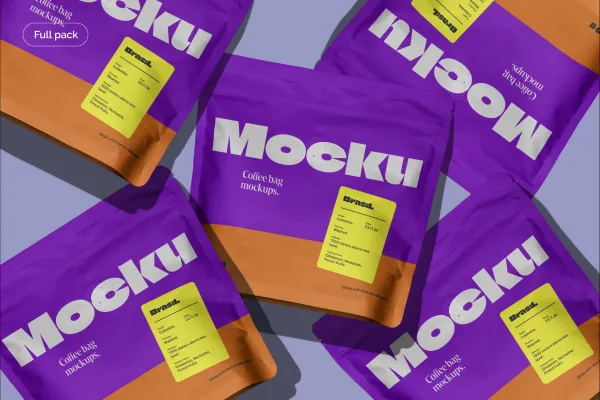 250g Coffee Bag Mockup