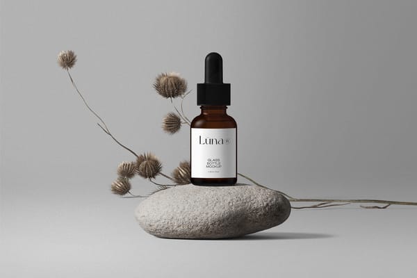 Cosmetic Bottle Mockups On Stones