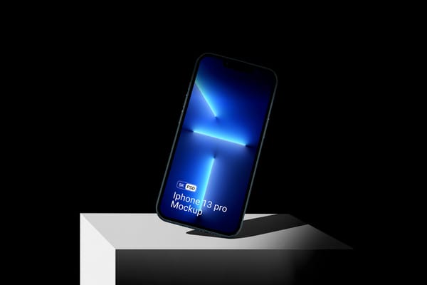 Iphone Mockup On Block