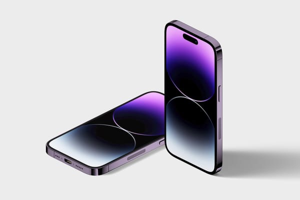 Iphone 14 Pro On White Background