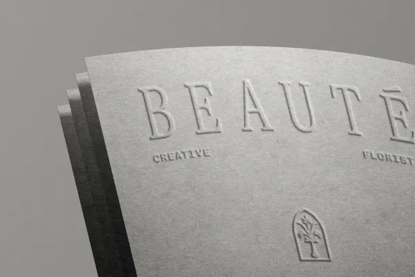 Logo Design On Paper Mockup