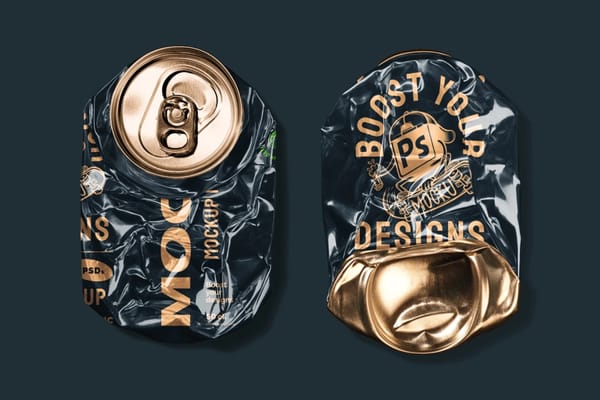 Two Crushed Can Mockup