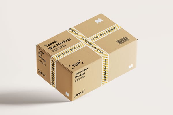 Taped Box Mockup