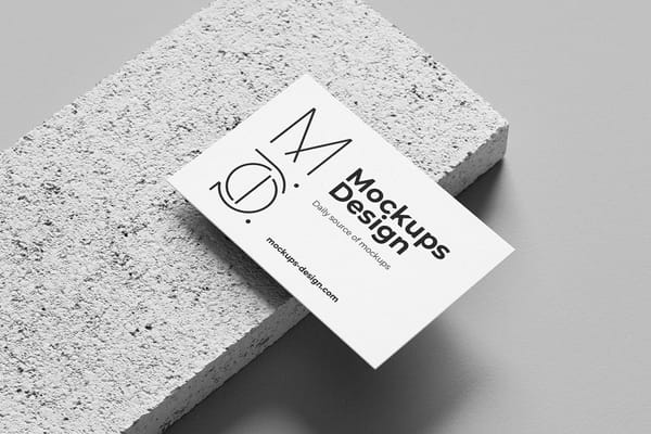 Minimalist business card mockup set