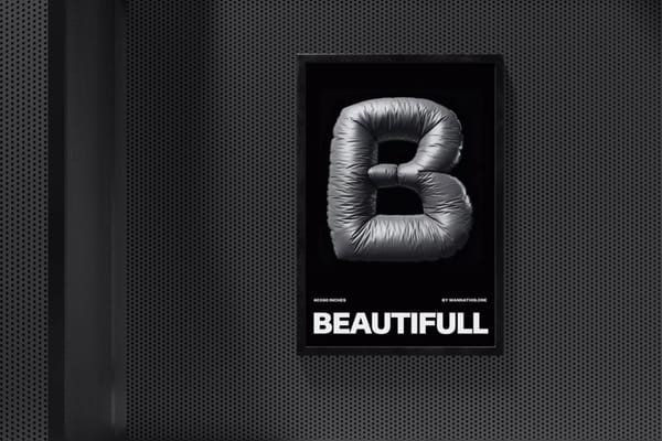 Black Frame Poster Mockup