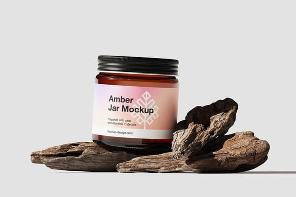 Amber jar mockup