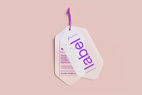 Elegant Label Tag Mockup
