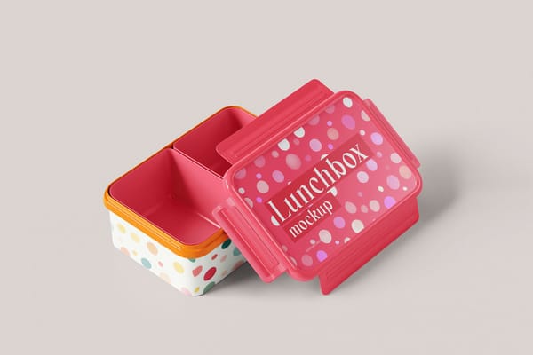 Plastic Lunch Box Mockup