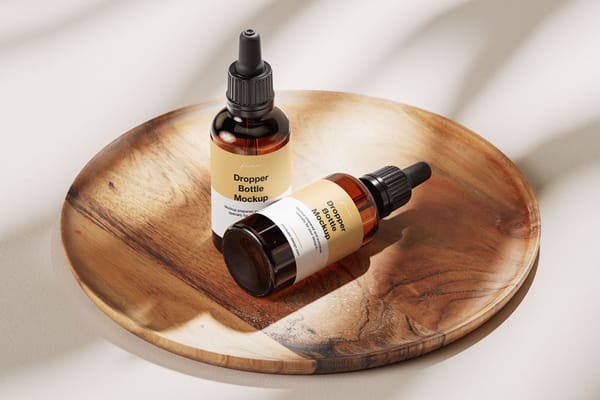 Amber Essential Bottle Mockup