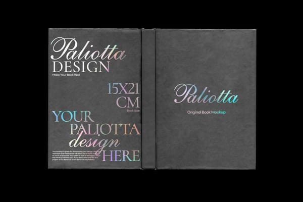 Holographic Book Cover Mockup