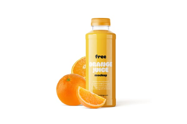 Orange Juice Bottle Mockup
