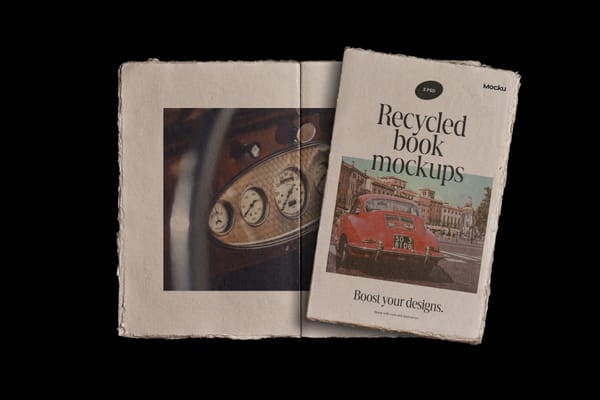 Recycled book mockup