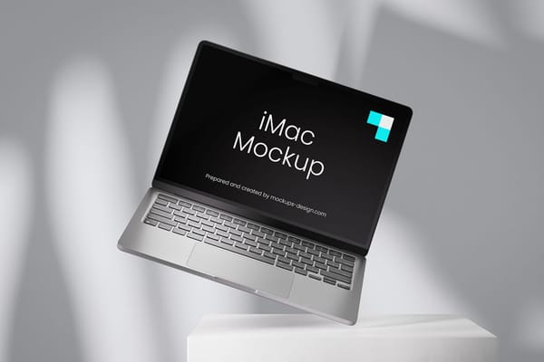 MacBook on a Table Mockup