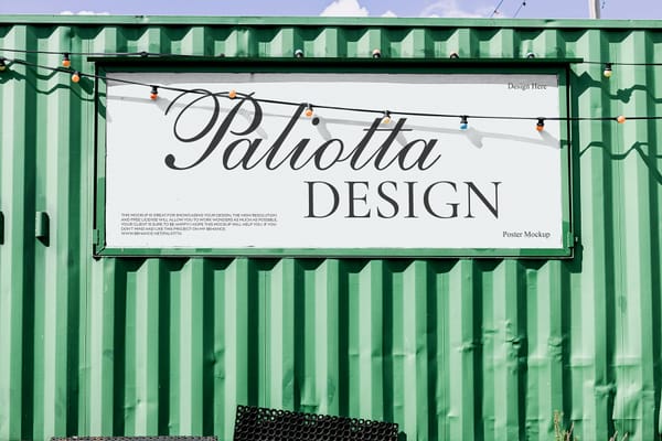 Banner on Container Mockup