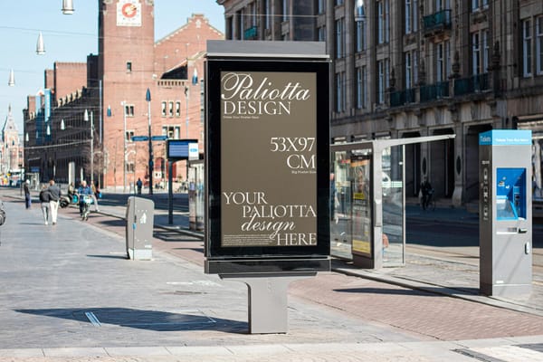 Poster Mockup on Sidewalk City