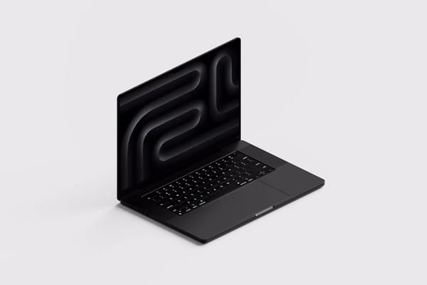 MacBook Pro Mockup Grey Background