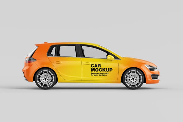 Hatchback Car Mockup