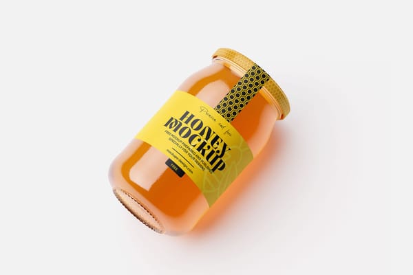 Large Honey Jar Mockup
