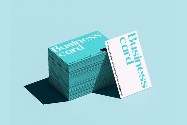 Business Card with Hars shadow mockup