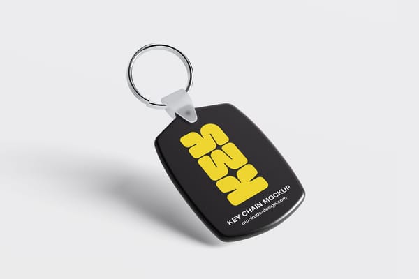 Plastic Key Chain Mockup