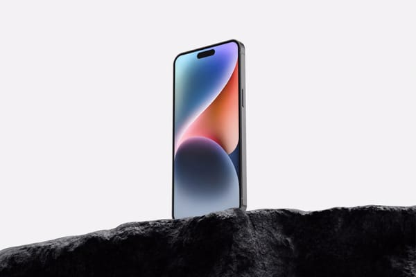 iPhone 14 Pro Max Mockup on stone