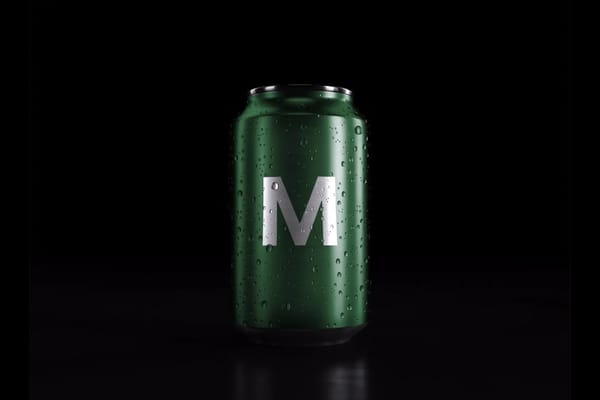 Soda Can Mockup M Logo