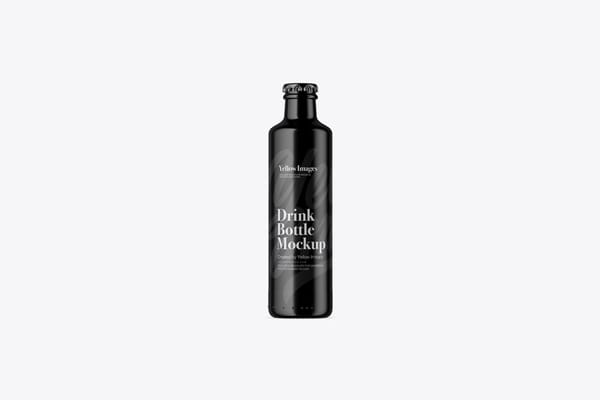 250ml Glossy Bottle Mockup