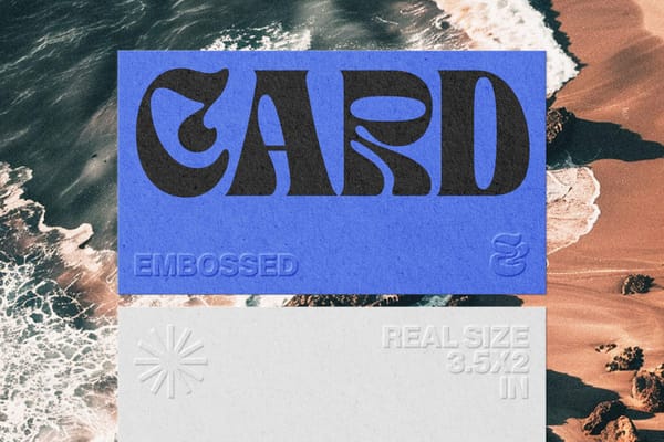 Embossed Business Card Mockup