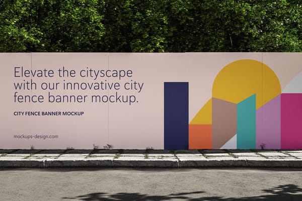 City Fence Banner Mockup