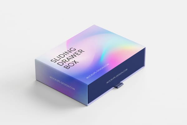 Sliding Drawer Box Mockup