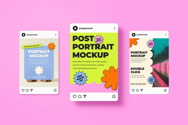 Portrait Social Media Mockup