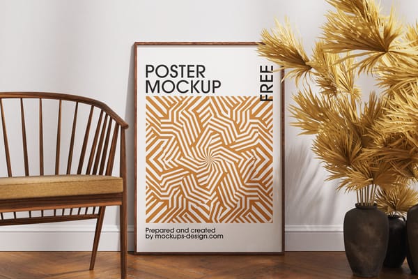 Frame on the floor mockup